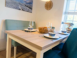 Essbereich im Wohnzimmer