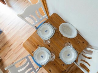 Essbereich im Wohnzimmer