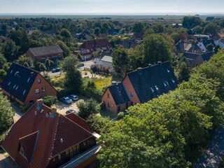 Luftbild mit Meerespanorama