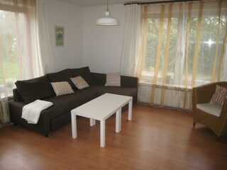Wohnzimmer mit Schlafcouch