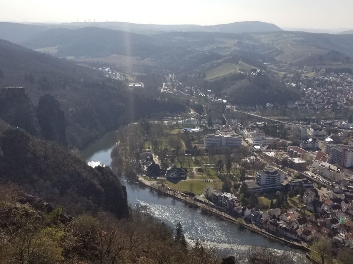 Wandergebiet Ebernburg - Blick auf Bad Muenster