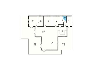 Vakantiehuis Vejby Strand Grondplan 10