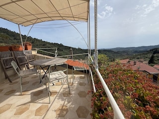 Stunning views from the roof terrace with sunshades