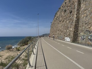 The cycle path is perfect for a ride