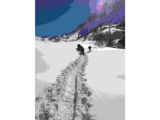 Eine geführte Schneeschuhtour mit der Hausherrin