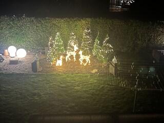 Blick von der Terrasse zur Weihnachtszeit