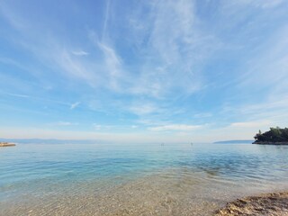 Medveja beach with crystal clear azure water