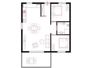 Vakantieappartement Vodice Grondplan 34