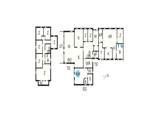 Vakantiehuis Vester Husby Grondplan 42