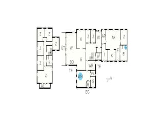 Vakantiehuis Vester Husby Grondplan 42