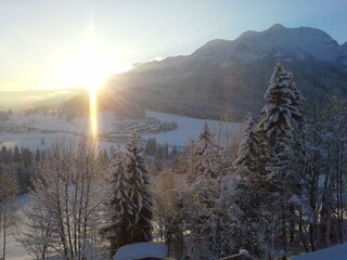 Aussicht vom Hof im Winter