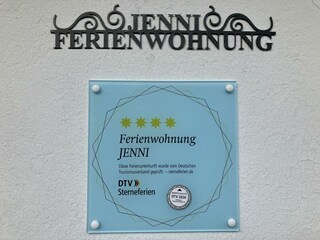 4-Sterne-Zertifizierung DTV FeWo Jenni