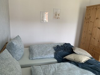 Das zweite Schlafzimmer.