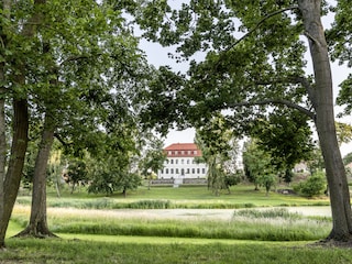 Landschaftspark mit Blick af das Herrenhaus