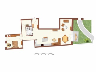 Grundriss der Ferienwohnung