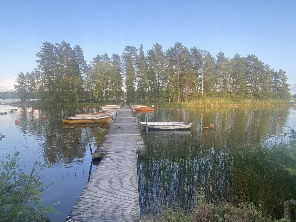 Bootsinsel am See, gut zum Schwimmen mit Hund