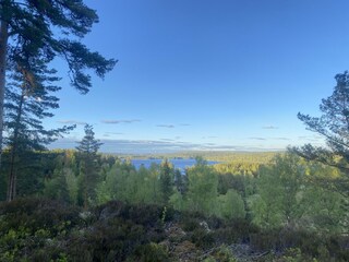 Blick vom Garten, abends