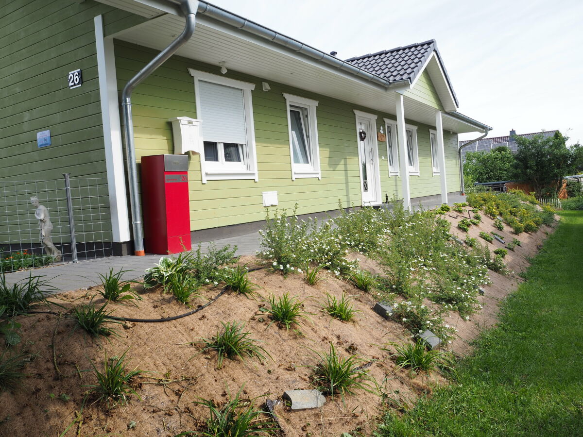 Überdachter Zugang zur Ferienwohnung