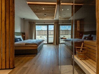 Schlafzimmer inkl. privater Sauna
