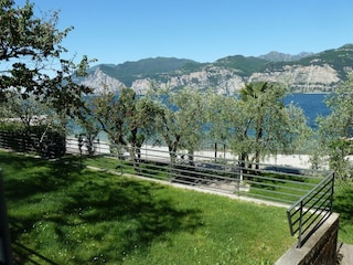 Privater Gartenbereich an der Promenade