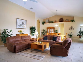 living area  of the holiday home in Cape Coral, FL