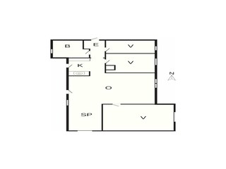 Vakantiehuis Bratten Strand Grondplan 55