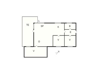 Casa per le vacanze Hyldtofte Pianta del piano 38