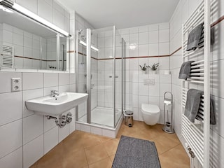 Das Badezimmer in der Ferienwohnung