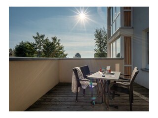 .. Balkon mit Morgensonne ...