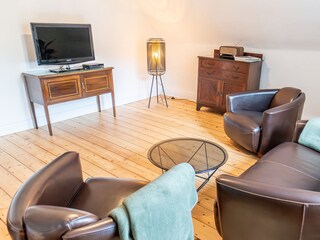 Living room with satellite TV