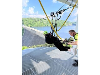 Flug über die Rappbodetalsperre