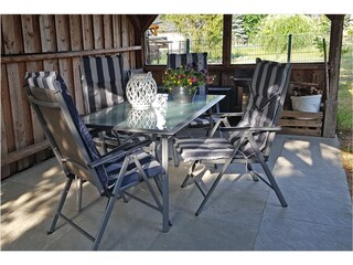 Terrasse: ob Sonne, ob Regen, von Frühstück bis Grill