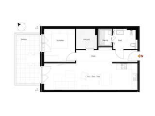 Apartamento de vacaciones Dorum Plano de planta 22