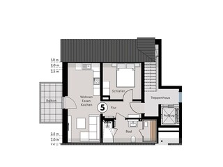 Vakantieappartement Timmendorfer Strand Grondplan 22