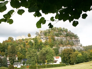 Blick auf den Berg Oybin