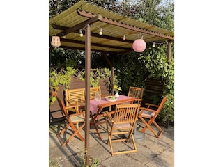 Die überdachte Terrasse