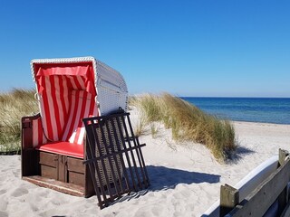 Strandkorb am Badestrand