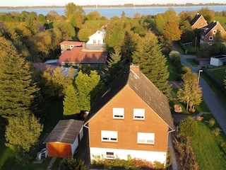 Ferienhaus mit Blick auf Elbe