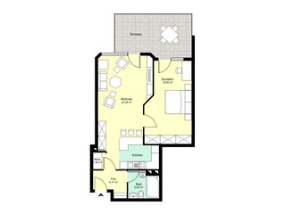 Ferienwohnung Juist Grundriss 64