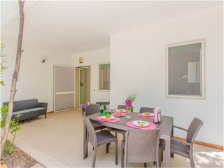 Veranda with dining table