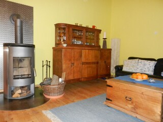 Living room with Swedish stove
