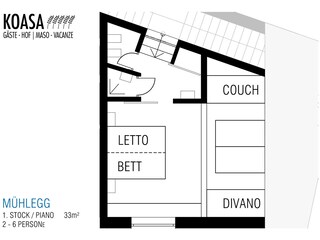 Casa per le vacanze Steinhaus im Ahrntal Pianta del piano 34