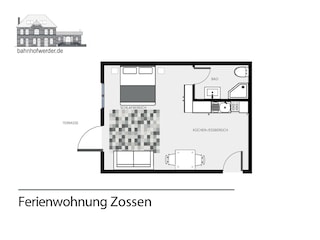 Raumplan Ferienwohnung Zossen