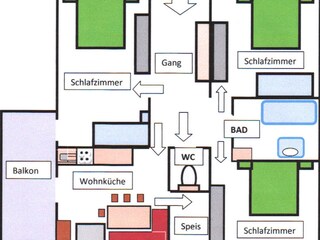 Appartamento per vacanze Schoppernau Pianta del piano 18