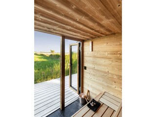 Blick aus der Sauna