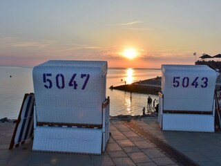 Sonnenuntergang vom Strandkorb aus