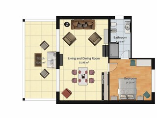 Villa Mogliano Grondplan 72