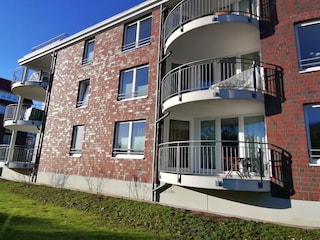 Balkon der Wohnung meer-living im Hochparterre