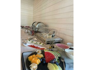 Frühstücksbuffet auf der Ferienanlage