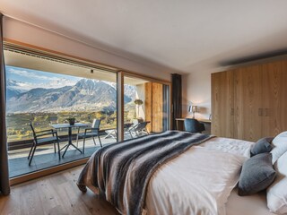 Schlafzimmer mit Ausblick